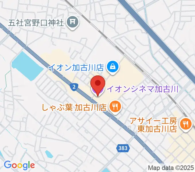 イオンシネマ加古川の地図