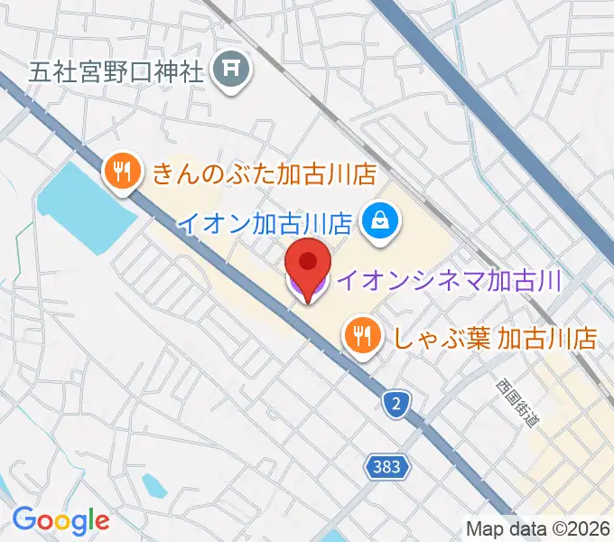 イオンシネマ加古川の地図