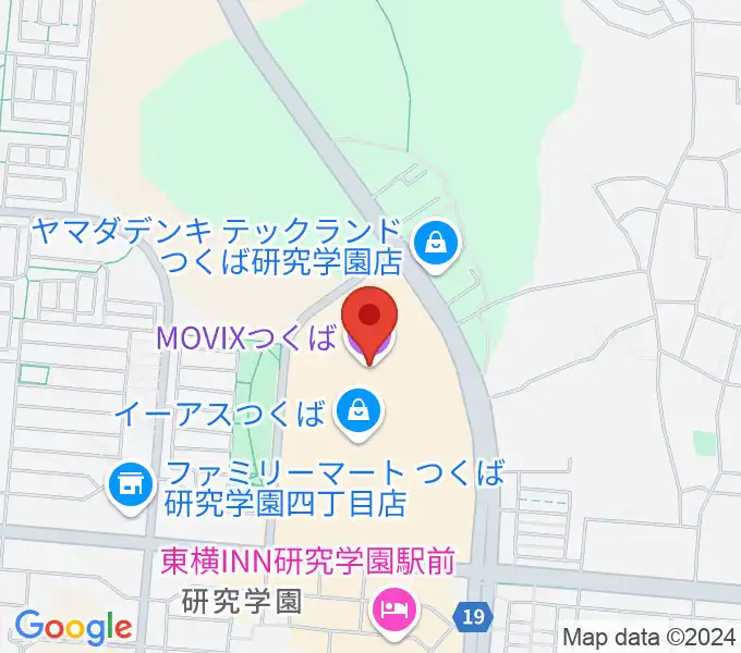 MOVIXつくばの地図