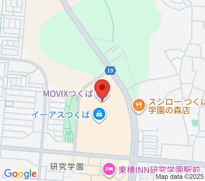 MOVIXつくばの地図