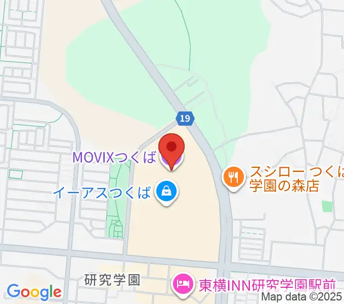 MOVIXつくばの地図