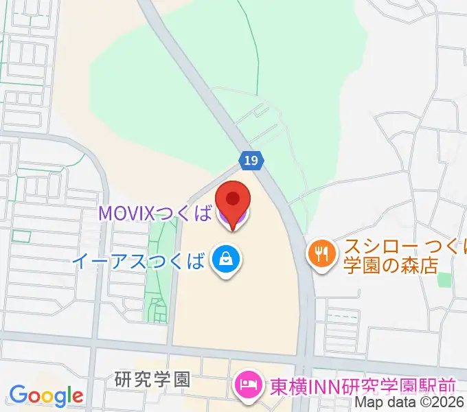 MOVIXつくばの地図