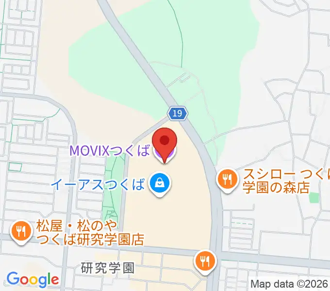 MOVIXつくばの地図