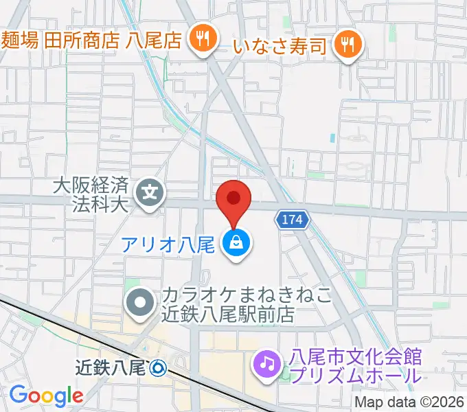MOVIX八尾の地図