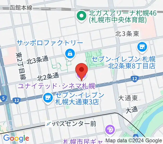 ユナイテッド・シネマ札幌の地図