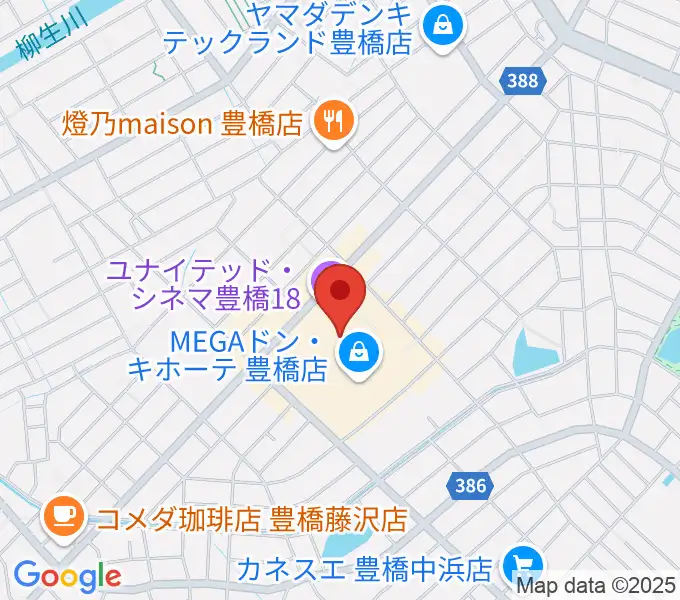 ユナイテッド・シネマ豊橋18の地図