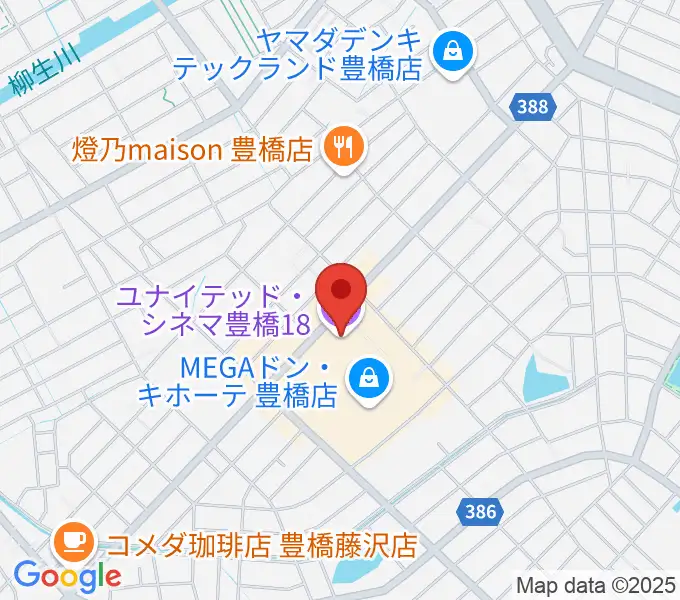 ユナイテッド・シネマ豊橋18の地図
