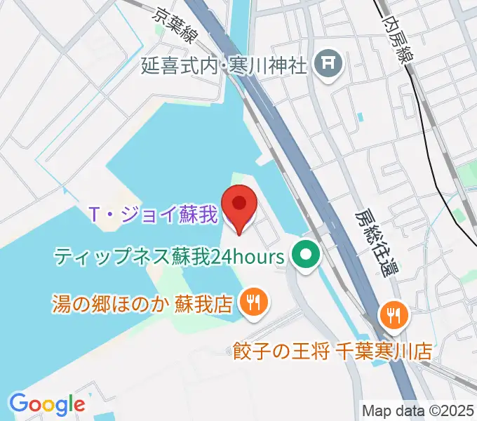 T・ジョイ蘇我の地図