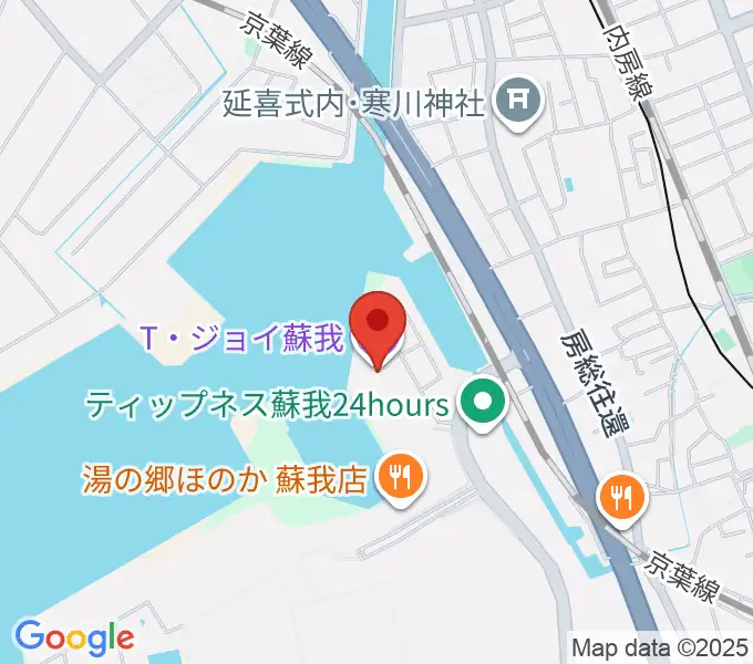 T・ジョイ蘇我の地図