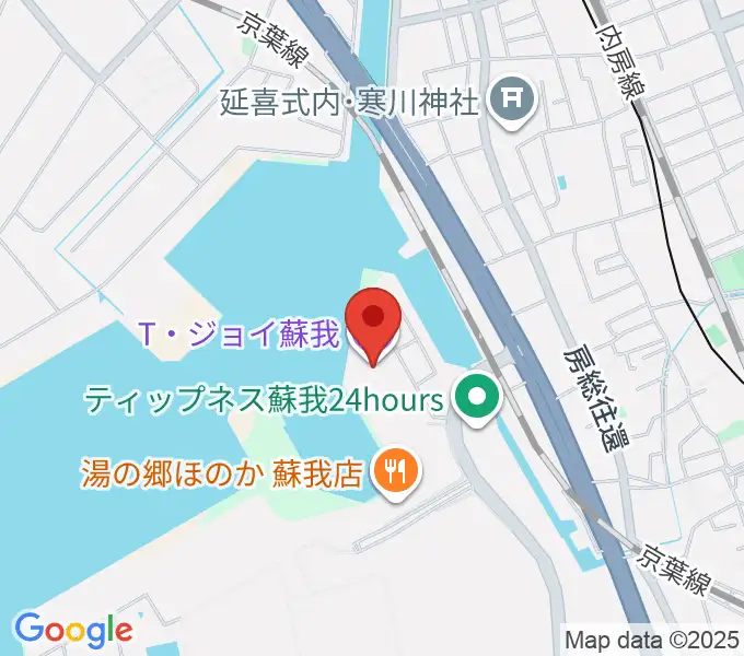 T・ジョイ蘇我の地図