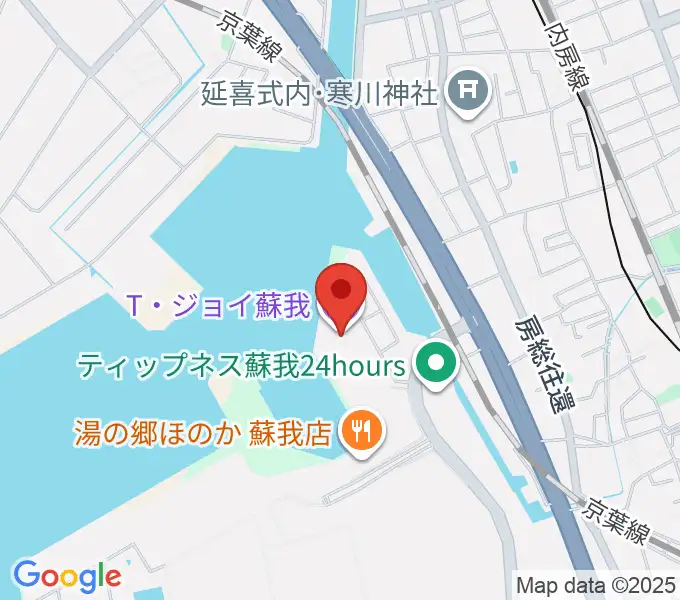 T・ジョイ蘇我の地図