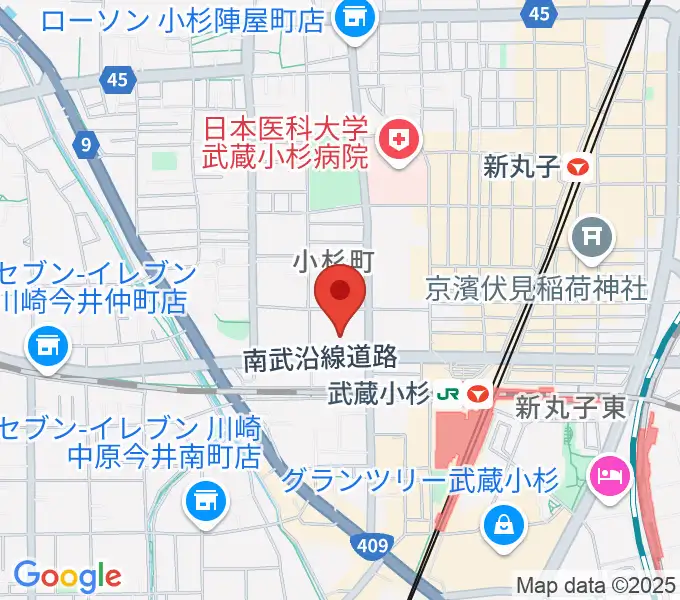 昭和音楽大学附属音楽教室 武蔵小杉校の地図