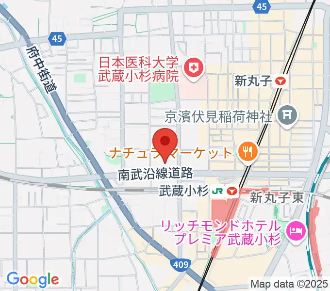 昭和音楽大学附属音楽教室 武蔵小杉校の地図