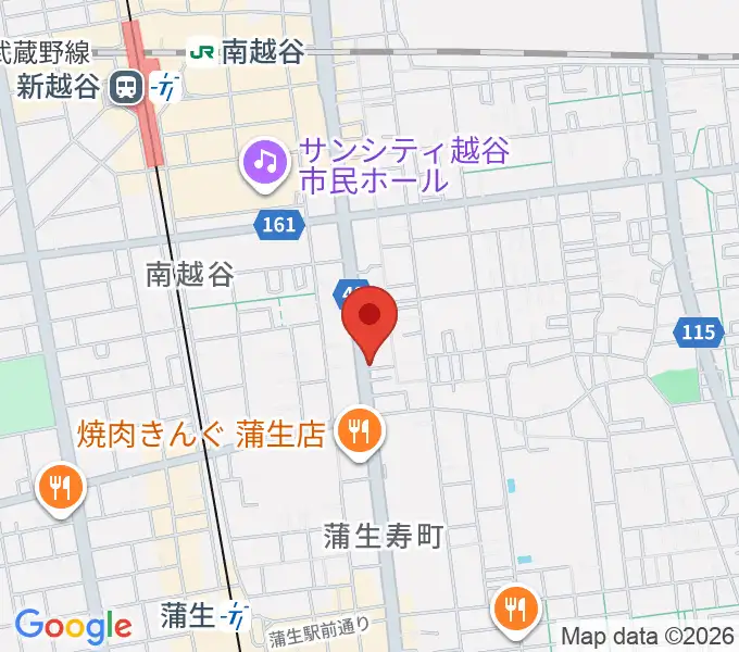 こしがやエフエムの地図