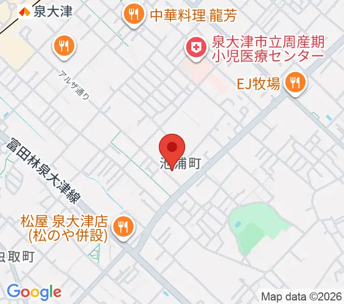 FMいずみおおつの地図