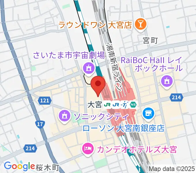 スパークリングスタジオ大宮の地図