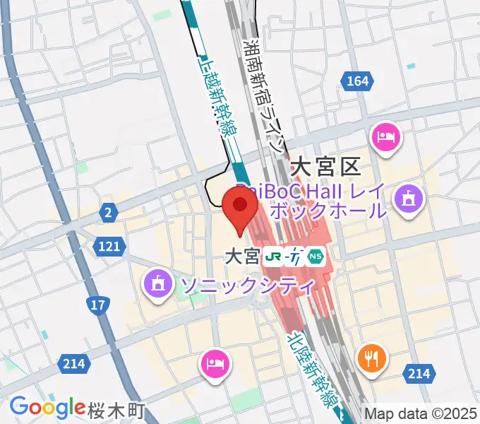 スパークリングスタジオ大宮の地図
