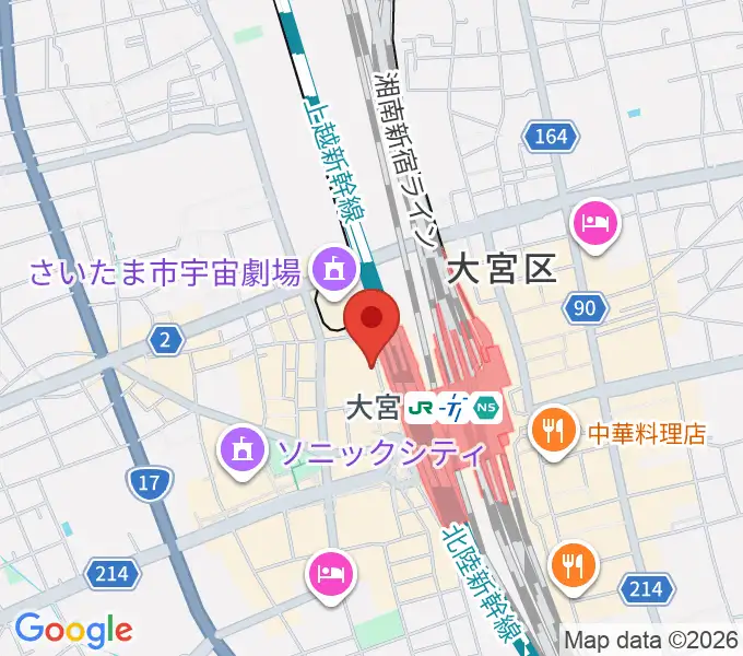 スパークリングスタジオ大宮の地図