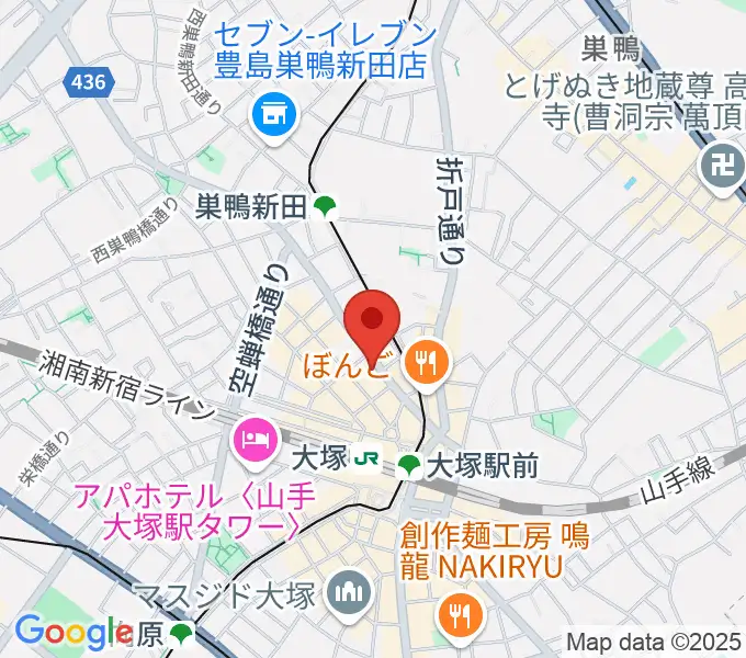 大塚Hearts Nextの地図