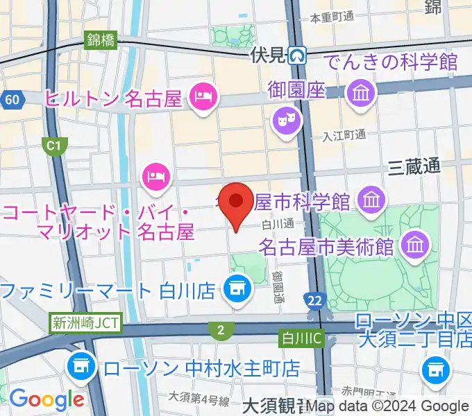 伏見ライオンシアターの地図