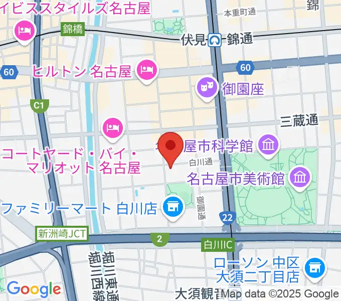 伏見ライオンシアターの地図