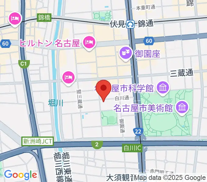 伏見ライオンシアターの地図
