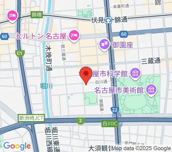 伏見ライオンシアターの地図