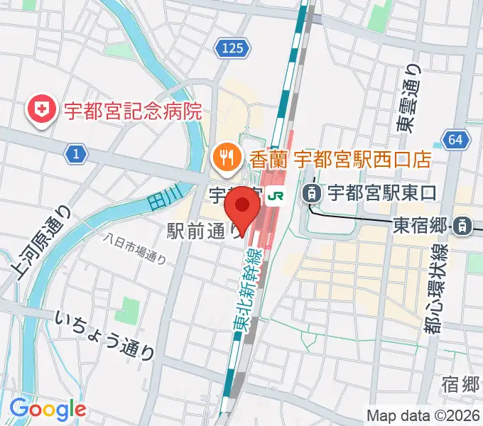 宇都宮STUDIO KENTの地図