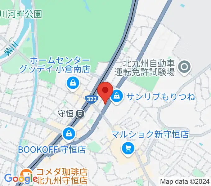 守恒みらいホールの地図