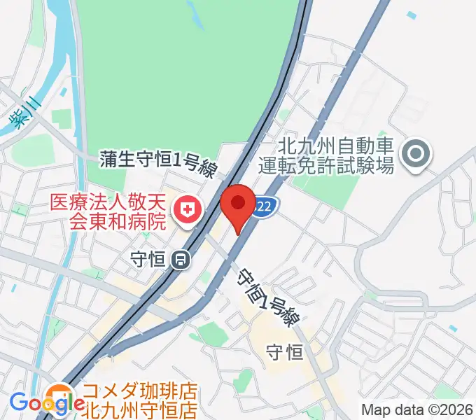 守恒みらいホールの地図