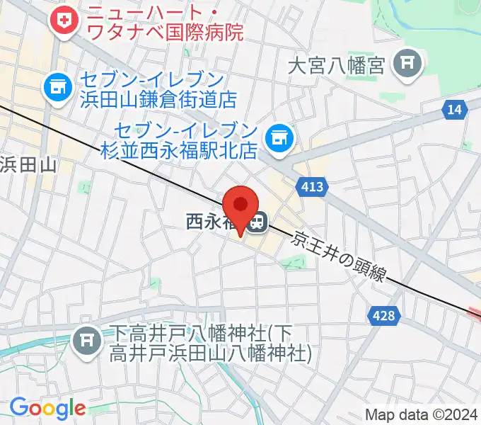 西永福JAMの地図