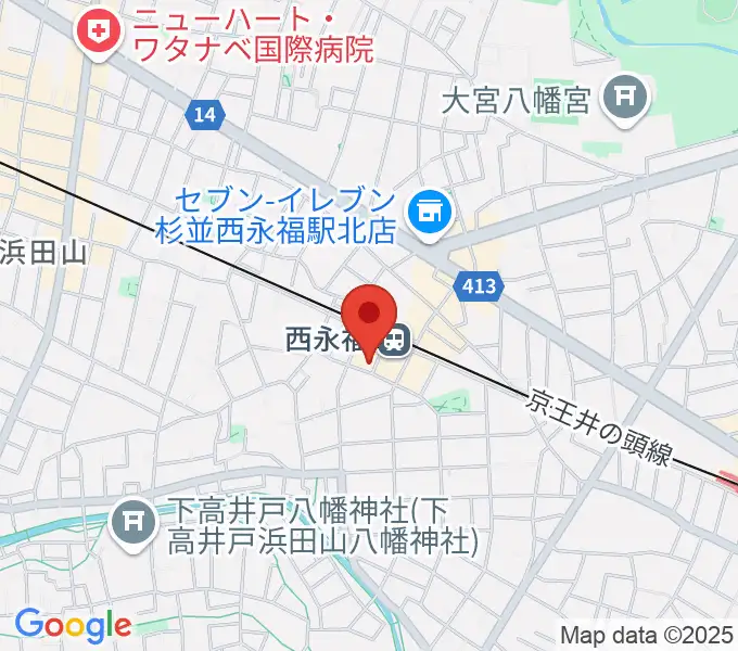 西永福JAMの地図