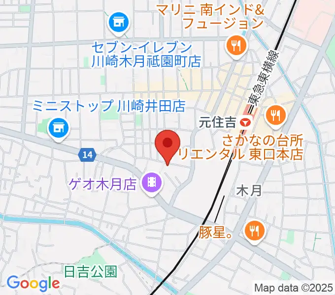 島倉学ミュージックスクールの地図