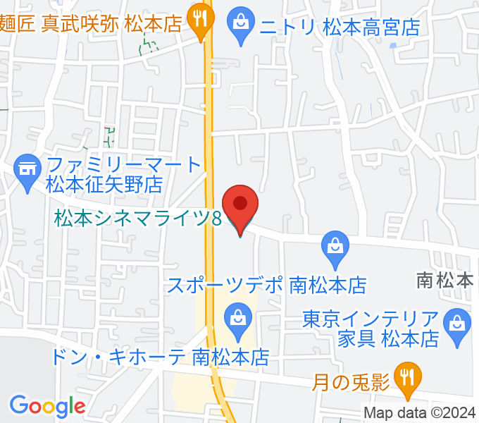松本シネマライツ8の場所