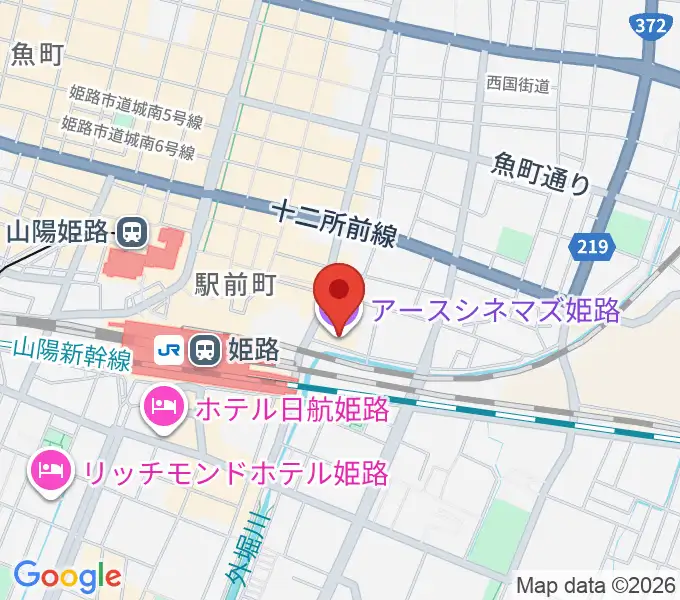 アースシネマズ姫路の地図