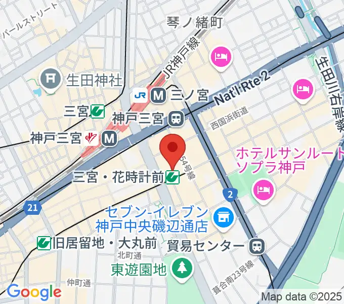神戸国際松竹の地図
