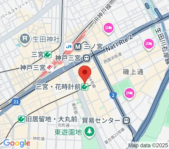 神戸国際松竹の地図