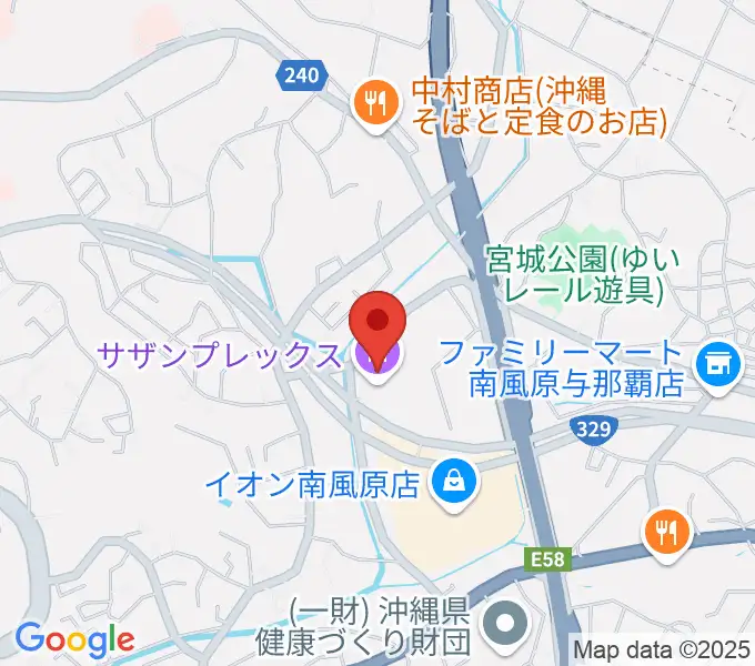 サザンプレックスの地図