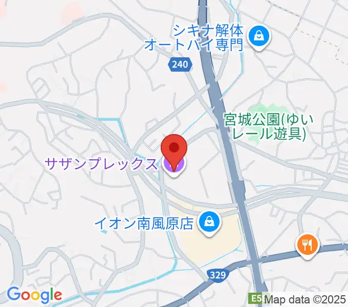サザンプレックスの地図