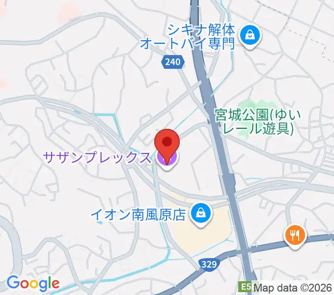 サザンプレックスの地図