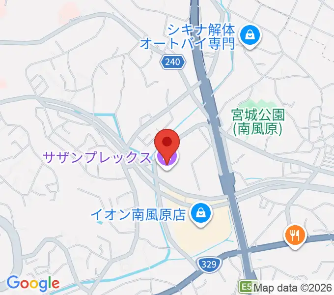 サザンプレックスの地図