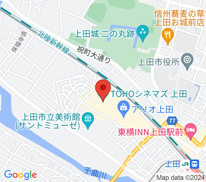 TOHOシネマズ上田の場所