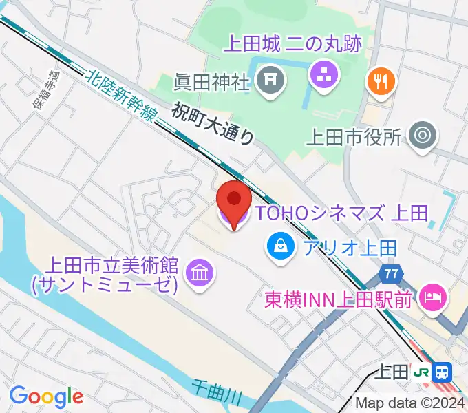 TOHOシネマズ上田の地図