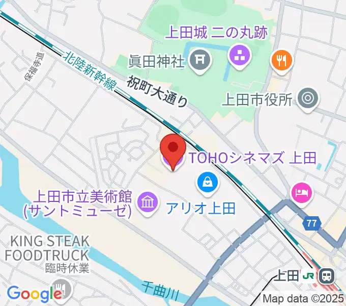 TOHOシネマズ上田の地図