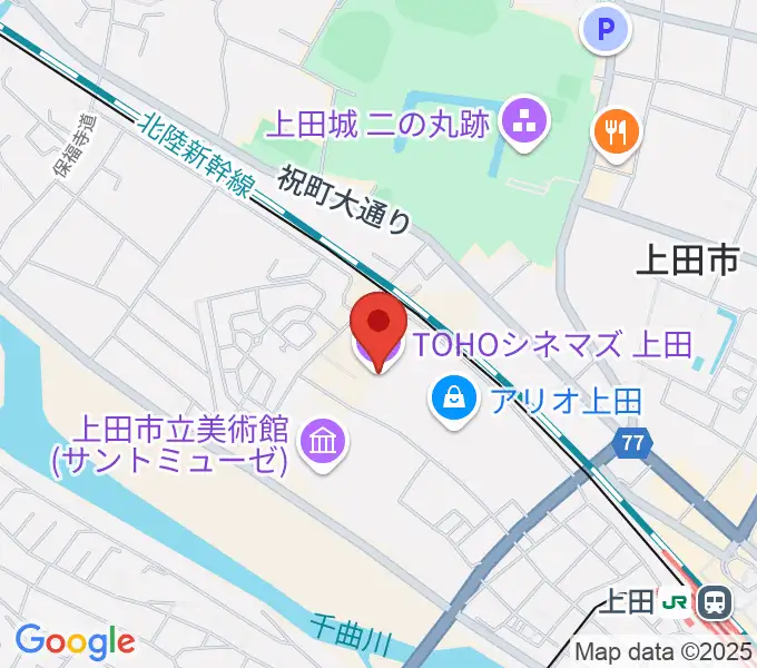 TOHOシネマズ上田の地図