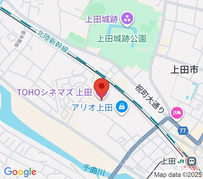 TOHOシネマズ上田の地図