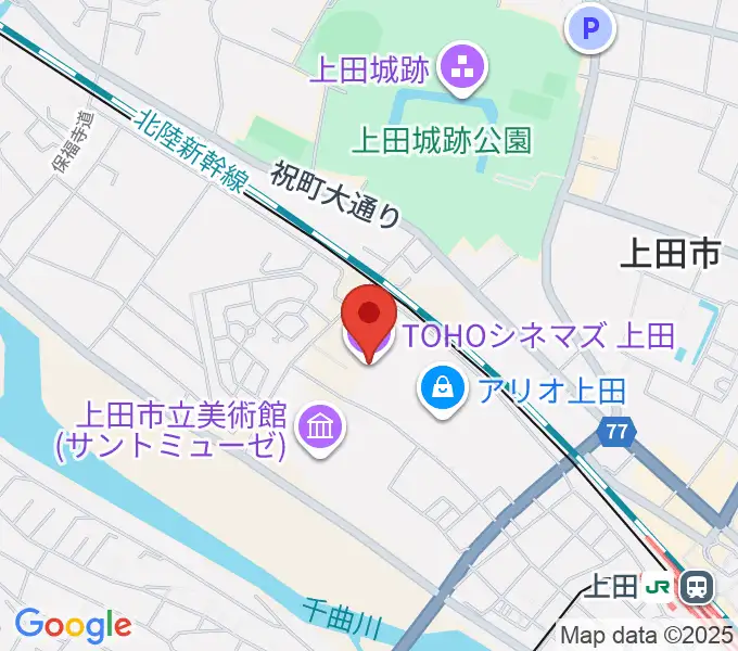 TOHOシネマズ上田の地図