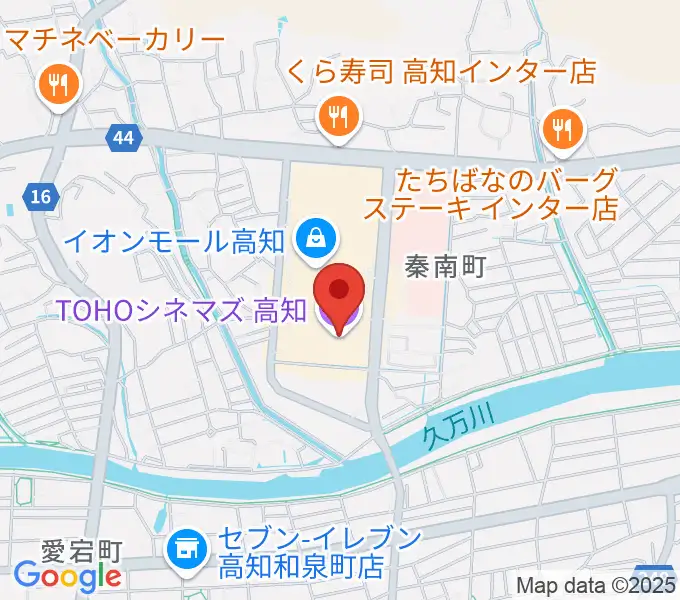 TOHOシネマズ高知の地図