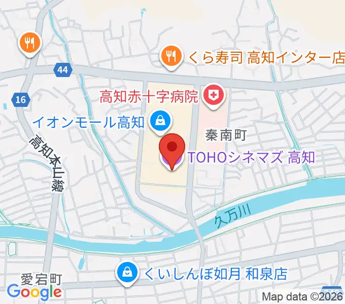 TOHOシネマズ高知の地図
