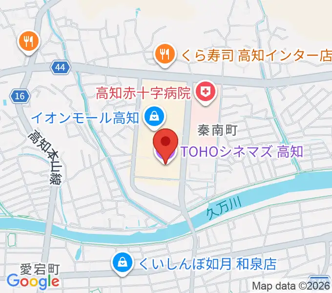 TOHOシネマズ高知の地図